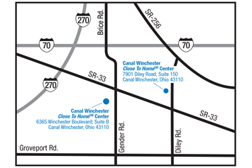 Canal Winchester Close To Home Center Combined Map