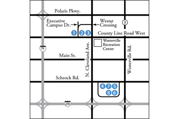 Westerville Close To Home Centers Map